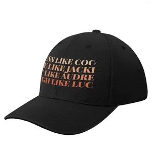 Top Caps Coco Live Jackie gibi elbise Audrey Laugh Lucy Vintage 2024 Beyzbol Kapağı Plaj Şapkası Cosplay Kadın Şapkaları Erkekler