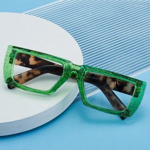 Solglasögon ramar grossist av euro amerikanska platta linser för män och kvinnor mode retro trendiga anti blå ljus fyrkantiga glasögon shauna glasögon