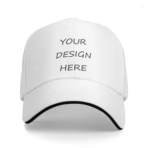 Ball Caps Custom Your LOGO LOGO Print Baseball Cap da baseball per uomini Donne Design per adulti regolabili personalizzato Qui Papà Hat Spring Spring