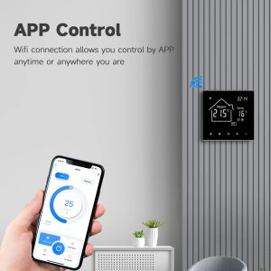 Wi -Fi Smart Thermostat ЖК -дисплей.