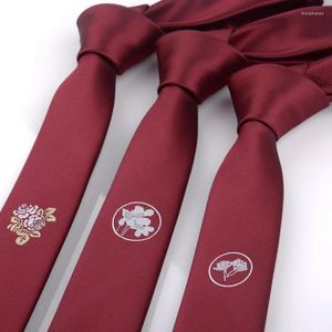 Bow Ties Fashion Casual Men's Male Positioning Pattern Waterproof Groom Business Korean Tie 5CM British Embroidery