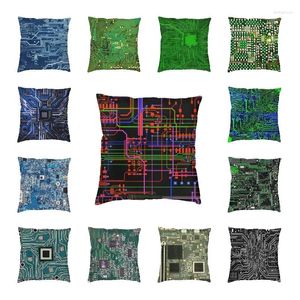 Pillow Geek Computer Circuit Board Cover 40x40cm Programmer Hacker Tech Soft Luxury Throw Home Decor