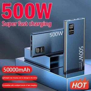 Power Banks per cellulari Nuova Power Bank 50000MAH 500W Dual Port Super Fast Charging Portable Extern Battery Charger per iPhone Huawei Samsung 2443