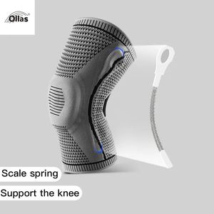 1Pcs Silicone Knee Support Compression Sports Spring Breathable Knee Pads Support For Running Fitness Volleyball Knee Protector 240323