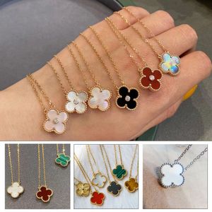 Classic Four Leaf Clover Necklaces Pendants Mother-of-Pearl Stainless Steel Plated 18K for Women Girl Valentine's Mother's Day Engagement Jewelry-Gift wholesale