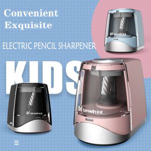 Sharpeners Tenwin papelaria de lápis automático apontador elétrico bateria fofa usb para crianças crianças pesadas