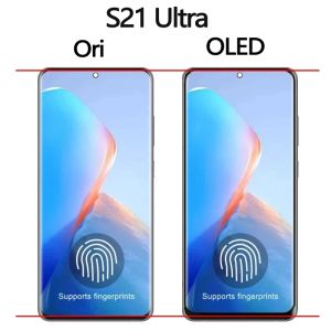 6.8 '' OLED S21ultra Display für Samsung S21 Ultra 5G G998U G998B LCD -Anzeige Touchscreme Digitalisierer Reparaturteile Reparaturteile