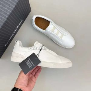 Дизайнерские кроссовки кроссовки Мужчины женщины мужские Zegna Lace-Up Business Casual Social Wedding Party Quality Кожаная легкая кожаные кроссовки Формальные тренеры 244