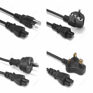 Laptop Power Cable 1.5m 6ft USA EU Plug IEC C5 3 Prong Plug Power Supply Cord For Dell Lenovo Notebook Comnputer Monitor LG TV