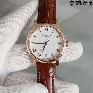 Neue Luxusuhr Klassische automatische mechanische Roségold -Weiß -Gesicht -Damen 124200 145601