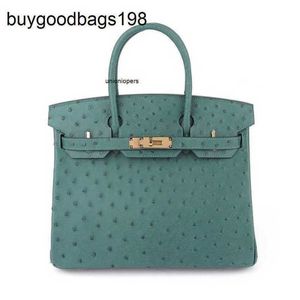 Ostrich Handbags Bags 2024 New Leather Wax Thread Hand Sewn Lady Fashion Highend Handbag Large Capacity
