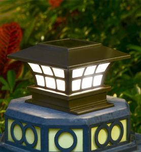 Coffee Column Head Solar Lamp Powered by Sun Lights Outdoor Lighting IP65 Waterproof Decorative Wall Lamps Garden Post Cap Fence L8585505