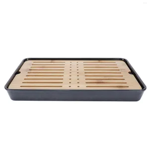 TEA TRAYS TEAPOT MAT Bambu Panel Beauty of Simple and Elegant Style Practical Serving Tray för utomhusrestaurang