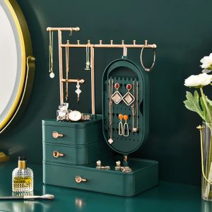 Necklaces Jewelry Storage Box Necklace Earring Display Fashion Big Capacity Cosmetic Storage Box Bathroom Desktop Beauty Makeup Organizer