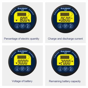 TR16 8-120V Waterproof Battery Capacity Tester 50A/100A/350A Coulometer Voltage Current Meter LCD Display for Lithium Batteries