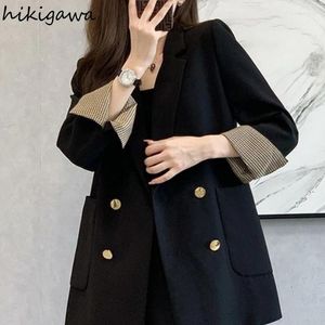 Women's Suits Black Blazer Women Clothing Office Lady Double-breasted Outwear Oversized Coat 2024 Ropa Mujer Casual Fashion Korean Jacket