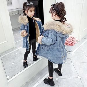 Down Coat Winter Kids Girl Kleidung Denim Jacke Mäntel für Teenager Kleinkind Girls Clothing School Lang warmes Tragen Baby -Manteljacken