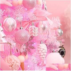 Party Decoration 2022 Navidad Decor Pink Gold Red Christmas Balls Ornament Xmas Tree Decorations Toys For Home Noel Drop Delivery G Dhorf