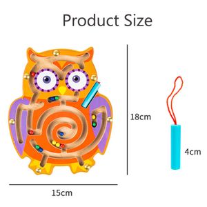 Drewniana magnetyczna gra labiryczna urocza zwierzęta trening treningowy