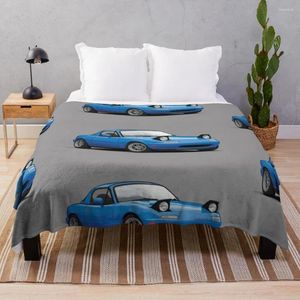 Blankets Mx5 / Miata NA 1 Illustration Throw Blanket Plaid On The Sofa Bed