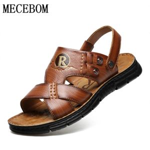 Stiefel Männer Sandalen Qualität hochwertiger Lederschuhe Set Foot Outdoor 2021 neue Slipon Slipper Strand gelbbraune Offene Mann Sandale Sandale