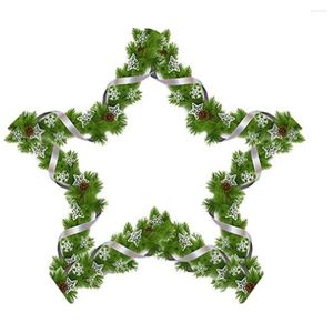 Decorative Flowers Pentagram Garland Metal Stars For Crafts Accessories Flower Wreath Frame 5 Piece Set
