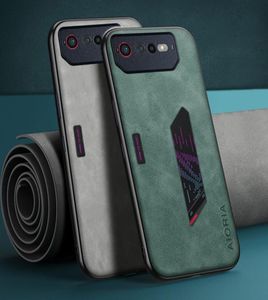 Fall för Asus Rog Phone 6 Pro Highgrade Leather Case för Asus Rog Phone 6 Skydd Cover Funda Cape4233367