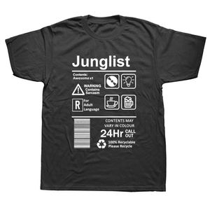 Męskie koszulki Junglist Sports Definicja T-shirt zabawne bęben i klub basowy tal