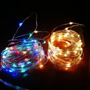 Luzes de corda LED LUZES USB/BATERIA LUZES DE FOLOS DE COLO DE COBER