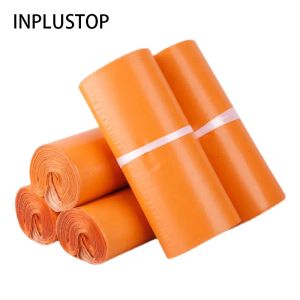 Mailers Inplustop PE Umschläge Cothing Geschenke Mailing -Taschen Poly Mailer umweltfreundliche Verpackungstasche Orange Farblogistik Kurierbeutel