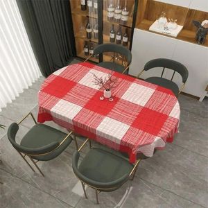 Toalha de mesa redonda de algodão para festa de aniversário, jardim, café, chá, estampa clássica, grade de jantar