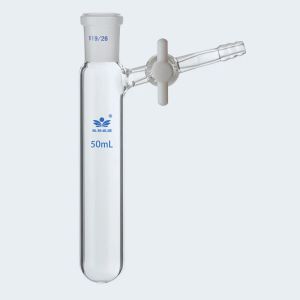 Leveranser 1pc labglas 10/25/50/100/250 ml Slipande munreaktionskolv Schlenk -röret med PTFE -kolv