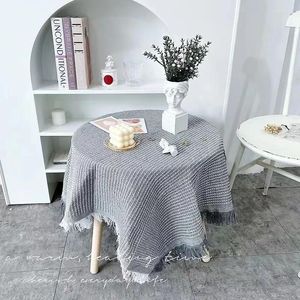 Table Cloth Simple White Waffle Nordic Decorative Pography Background Picnic Dessert Cushion Scarf