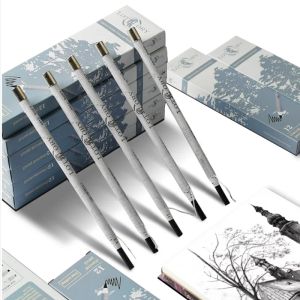 Pencils Lotory 12pcs Pull Line Soft/medium Charcoal Pencils for Drawing Carbon Sketching Pencil Art Supplies Staionery