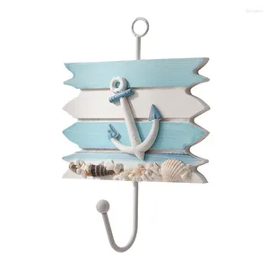 Hooks Medelhavet Sea Style Marine Accessories Home Coat Wood Hook For Badrum Köksdekor Hanger Creative Little