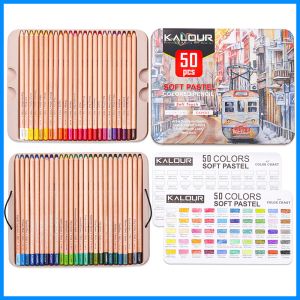 Pencils Beautiful 50 Colors Pencil Soft Series Graffiti Drawing Painting Set Children's Art Supplies Office Learning Stationery