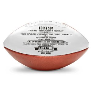 Gifts For Your Beloved Son! Mom To My Son Mans Sport Rugby American Football Ball Standard Game Training ball 240402