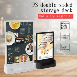 Accessoires A4 Multifunktionaler Preis Display Stand Highend Restaurant Commercial Office A5 Display Ständer vertikaler Katalogtischzeichen