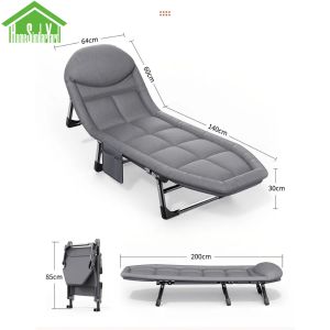 Furnishings Adjustment 6 Mode Americanstyle Folding Bed Office Lunch Break Lounge Chair Camping Portable Bed Nap Artifact Bed Camp Cot