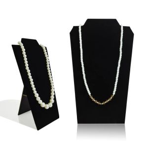 Black Velvet Jewelry Display Stand Necklace Pendant Bracelet Chain Display Rack Trinkets Ornaments Storage Props 3 Sizes