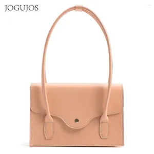 Caminhão Jogujos 2024 Mulheres Bolsas de primeira mão Moda Moda Bolsa de noite de couro genuíno Designer de luxo feminino