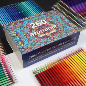 Pennor Brutfuner 48/120/160/260 Professionell oljefärgpennaggräsfärgade akvarellpennor Ritning av penna Set School Art Supplies