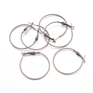 Earrings 500pc Iron Hoop Earrings Antique Bronze 35mm For DIY Jewelry Accessories Making Earrings Handicrafts Supplies Wholesale