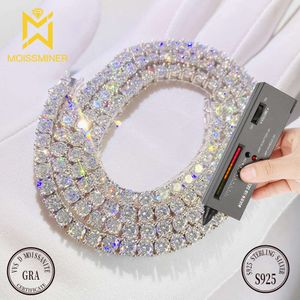 3 mm szerokość MOISSANITE TENIS CHAIN ​​S SIER PRAWDZIWY DIMOND PASS TESTER