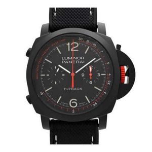 고급 시계 남성 Panerrais 손목 시계 디자이너 파워 리저브 자동 블랙 티타늄 44mm 자동 기계식 시계 9QFS