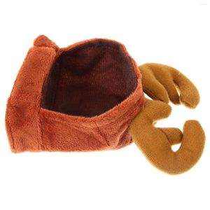 Trajes de chapéu de vestuário para cães para cães pequenos Antlers Capacete de desenho animado Pet -cocar de gato