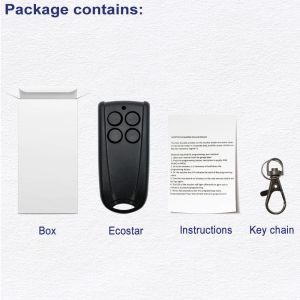 1-20 st ECOSTAR RSC2 RSE2 433.92MHz Rolling Code Garage Remote Control Duplicator Gate Opener Gate Control Command Sändare