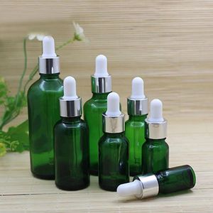 Lagringsflaskor 100 ml blå/klar/grön/brun glasflaska eterisk olja fuktig flytande serumkomplex återhämtning hudvård kosmetisk förpackning