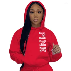 Women's Hoodies 2024sold Red for Women Letter Hoodie Oversality 2024 Casual Simple Stion Style Coppia versatile Top 4xl