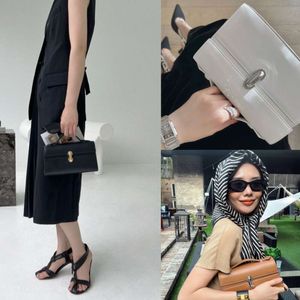 2024 New minimalist and niche design Savette handbag French minimalist cowhide carrying small square bag for women
